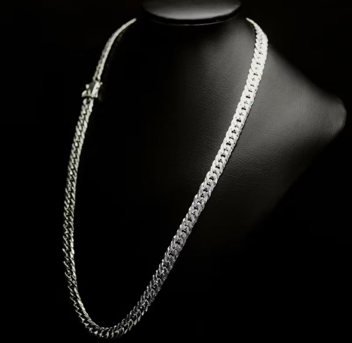 Corrente Masculina Prata Elo Duplo 10mm 70cm mista gravação 925 Cordão